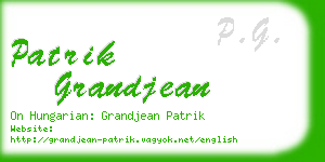 patrik grandjean business card